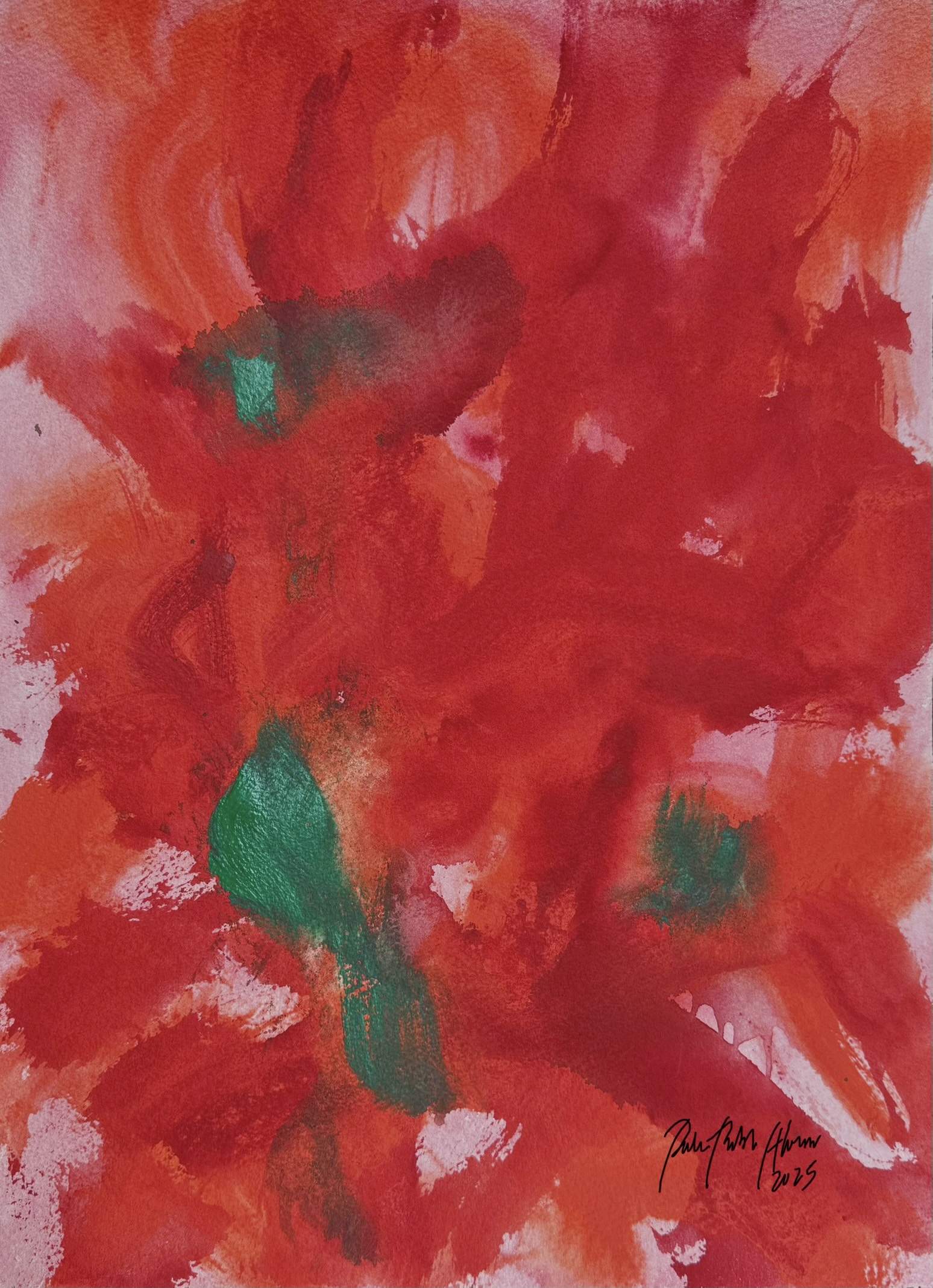 Brotar 2025 Acuarela & Acrílico 41 x 31 c