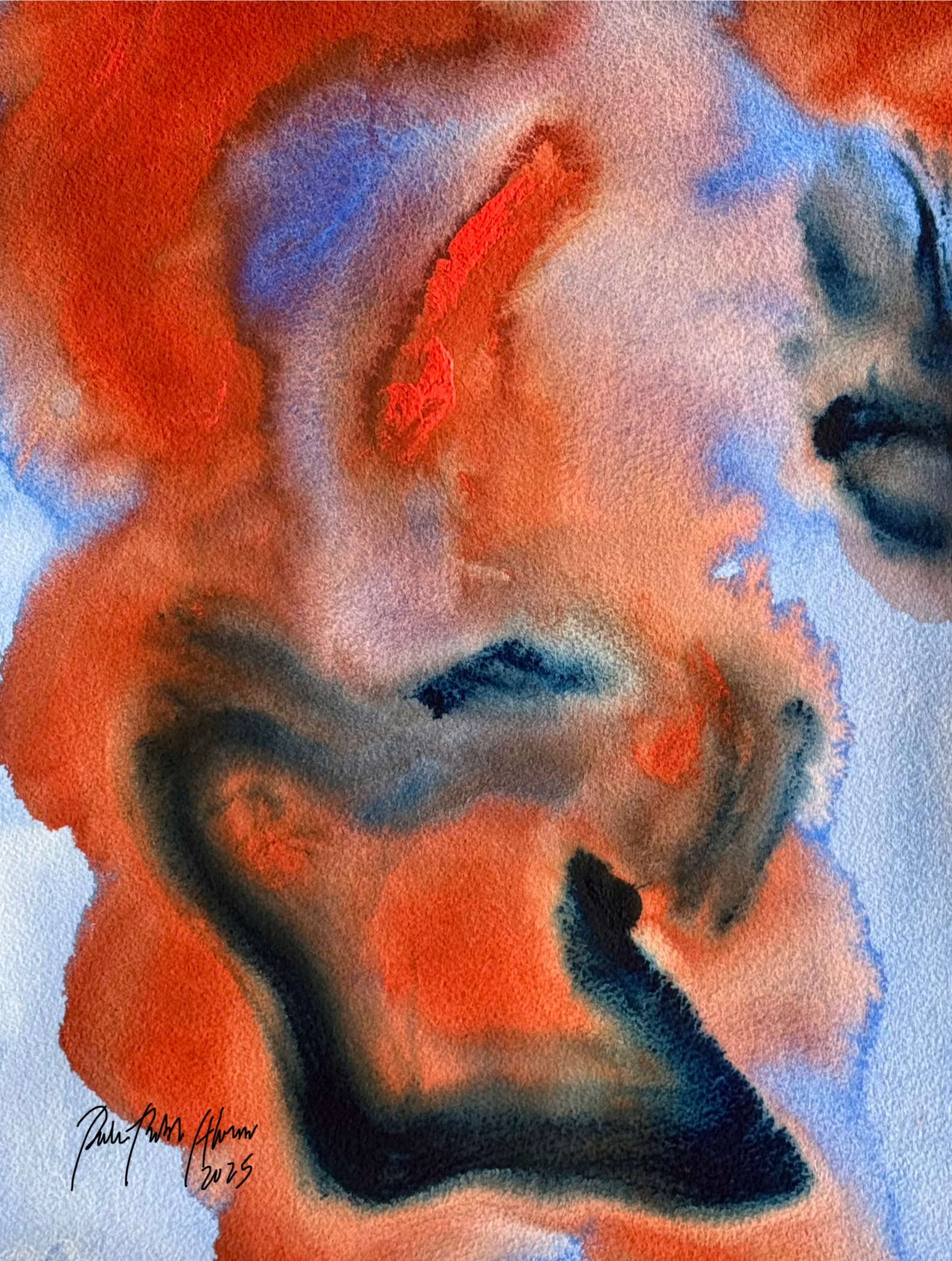 Muralla 2025 Acuarela & Acrílico 41 x 31 c