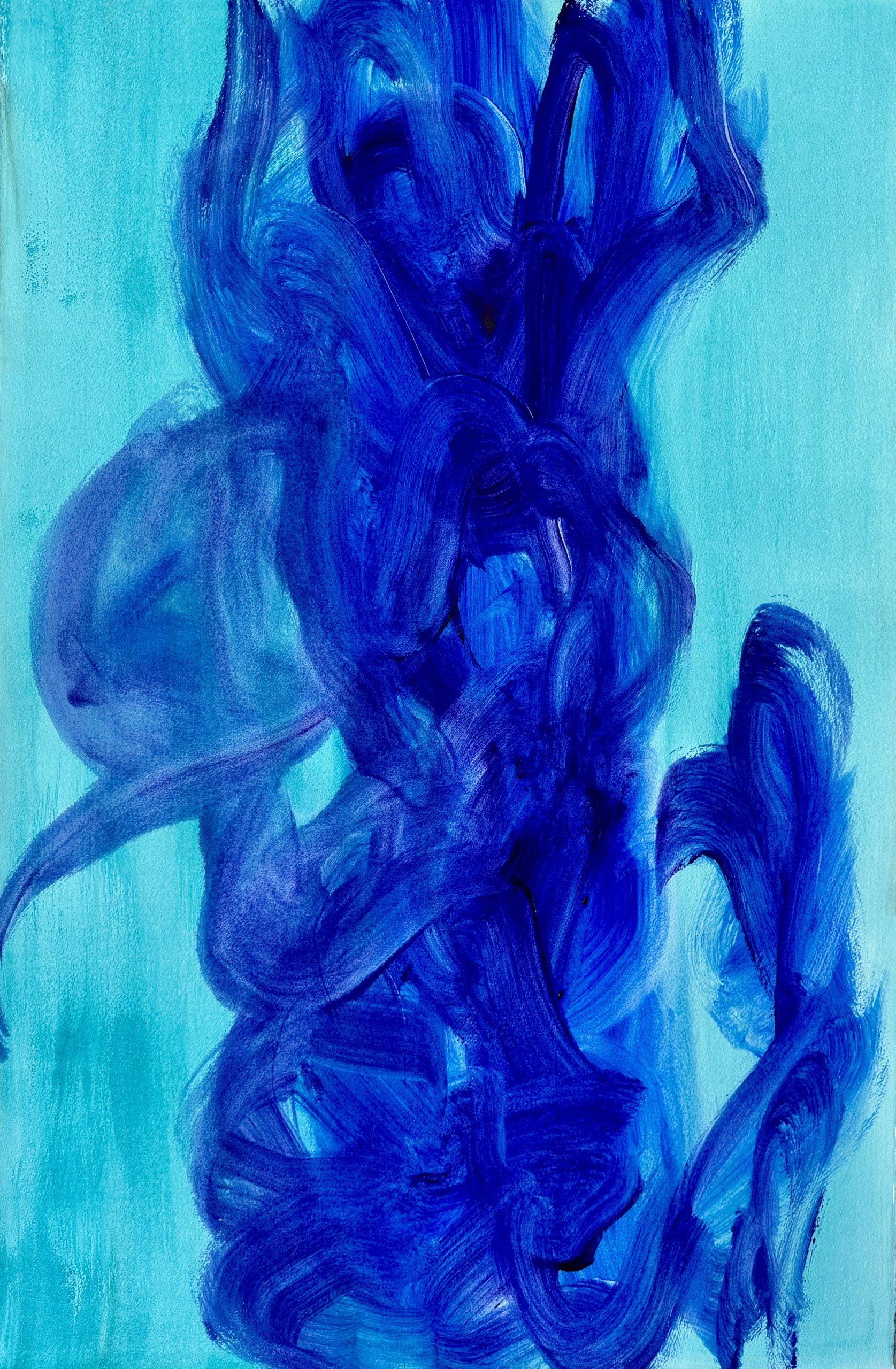 En lo profundo 2025 Óleo sobre papel Arches 101 x 66 c